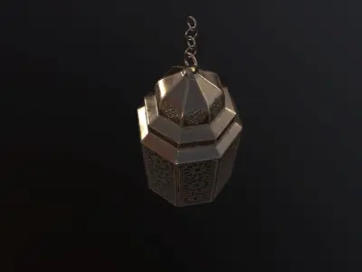 Vintage Lantern PBR Game Ready Low-poly 3D model