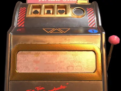 GAME READY SLOT MACHINE Low-poly 3D model