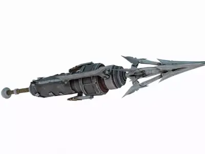 Doomsday wasteland style weapon claw spear 3D model