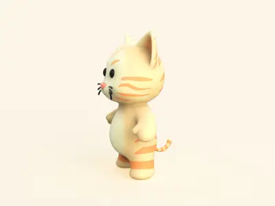 Little animal baby - Cat cute - Character003 Low-poly 3D model
