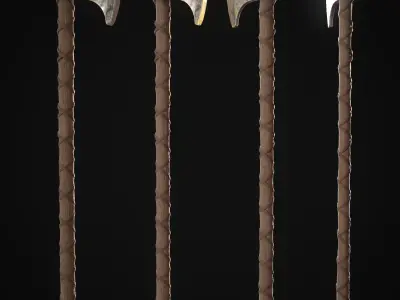 Medieval Waraxe Free low-poly 3D model