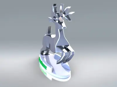 John Deere - hood ornament 3D print model