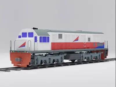 GE U18C Locomotive aka CC201 3D Model Free low-poly 3D model