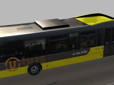 Optare Solo SR U-OV bus Low-poly 3D model