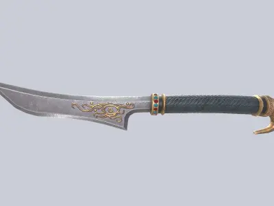 Anubis dagger Low-poly 3D model