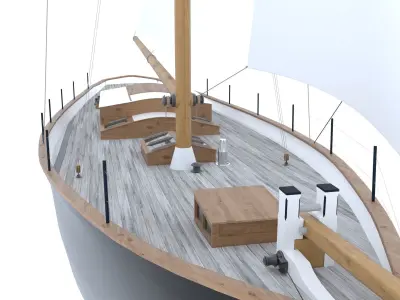 Sailing Yacht 3D model by e1413 from CGTrader (Textured)