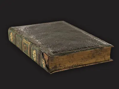 Ancient book Low-poly 3D model