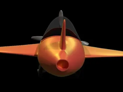 Airplane toy with propellers 3D model