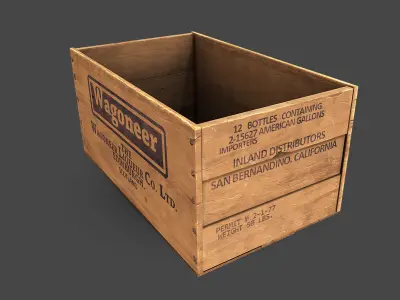 Old Crate Low-poly 3D model buy