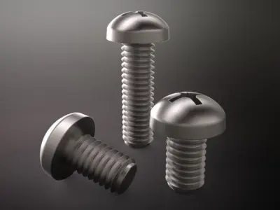 pan head screw M3 x 5mm 10mm Free 3D model