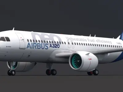 Airbus A320neo 3D model buy