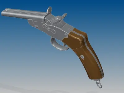 Nagant M1877 3D model