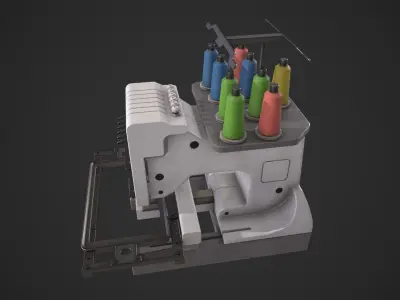 Embroidery Machine Low-poly 3D model