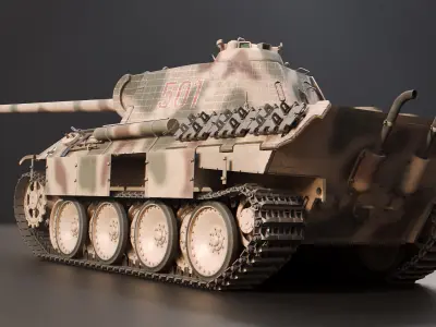 Panzer V Panther - WW2 German Medium Tank 3D model