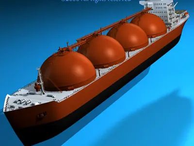 Gas ship 3D model
