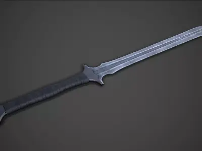 Post-Apocalyptic Leafblade Low-poly 3D model