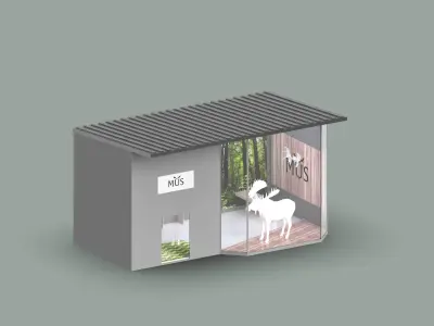 Popup Store Base Free low-poly 3D model