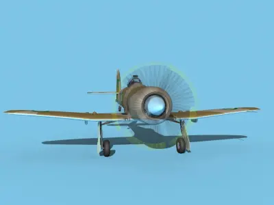 Hawker Sea Fury V20 Egyptian AF 3D model