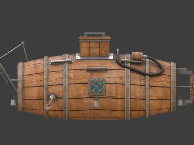The first Russian submarine 3D model