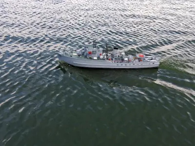 HMS Ton Class Minesweeper radio controlled model 3D print model