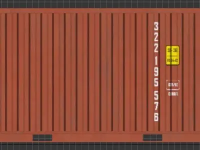 Sea Cargo Metal Container 3D model