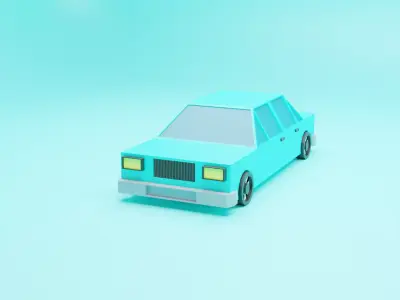 low poly car Free low-poly 3D model 11