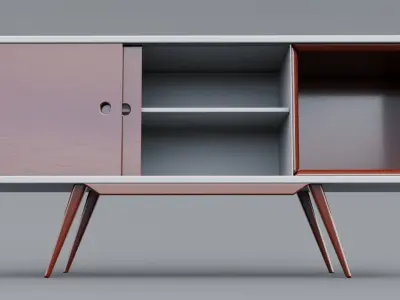 RACK RETRO Low-poly 3D model