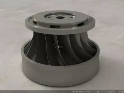 Francis Turbine Runner Free 3D model