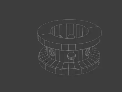 Mechanical Part 3D Model Low-poly 3D model
