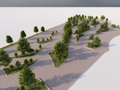 park-public park-Private Park Landscape Urban 3D model purchase
