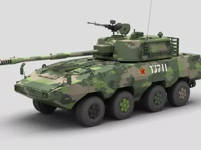 PLA Army ZTL-11 Assault Vehicle 3D model