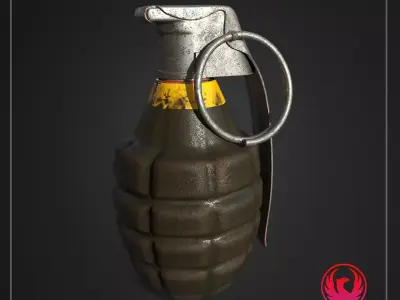 Granade 3D Model grenade Low-poly 3D model