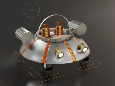 Rick an Morty Space cruiser 3D model