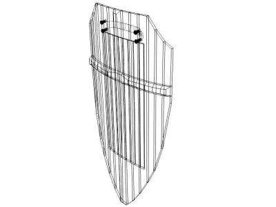 Personal Armor Shield - Medieval Battleshield 3D model