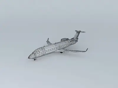 Airplane in Guarulhos Airport 3D model get