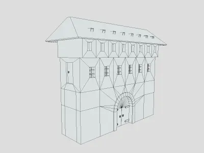 Medieval Castle Module 05 Low Poly PBR Realistic Low-poly 3D model