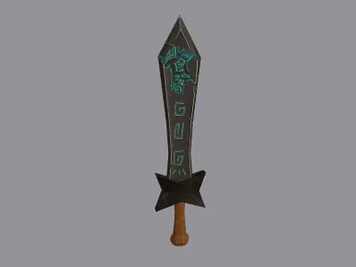 Devil Sword - PBR Low-poly 3D model
