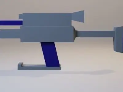 Low-Polt Plasma Pistol Free low-poly 3D model