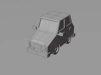 Free Low Poly Red Car 3D Model Game Ready Asset Free low-poly 3D model