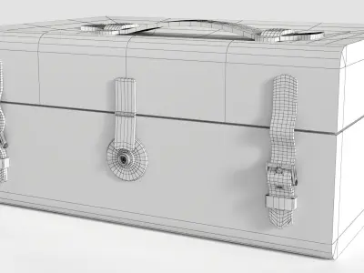 Old Apothecary Medicine Case Low-poly 3D model