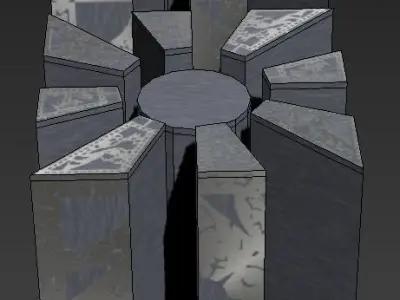 HellBoxet three gold and silver boxes Low-poly 3D model