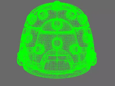 Space Knights V5 Defiance Studded Shoulder Pads Type C 3D print model
