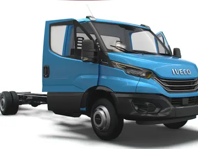Iveco Daily Single Cab HQ Interior L6 Chassis 2023 3D model