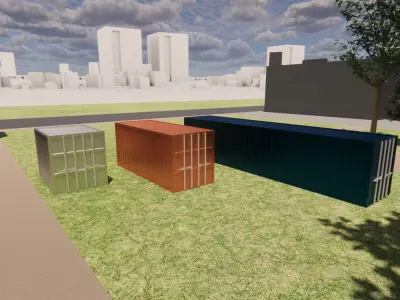 Shipping Container 3D model 2