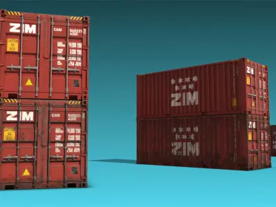 Shipping Container 05 Low-poly 3D model