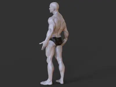 Bodybuilder Pose 3D print model 9