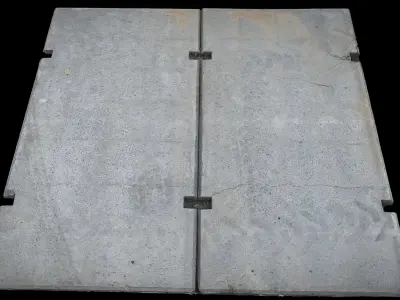 concrete panels construction-site ground photogrammetry Low-poly 3D model
