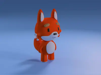 Cute Fox 3D model