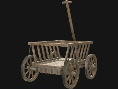 Cart 4 Low-poly 3D model