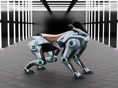 Kawasaki CORLEO Futuristic Motorcycle Low-poly 3D model